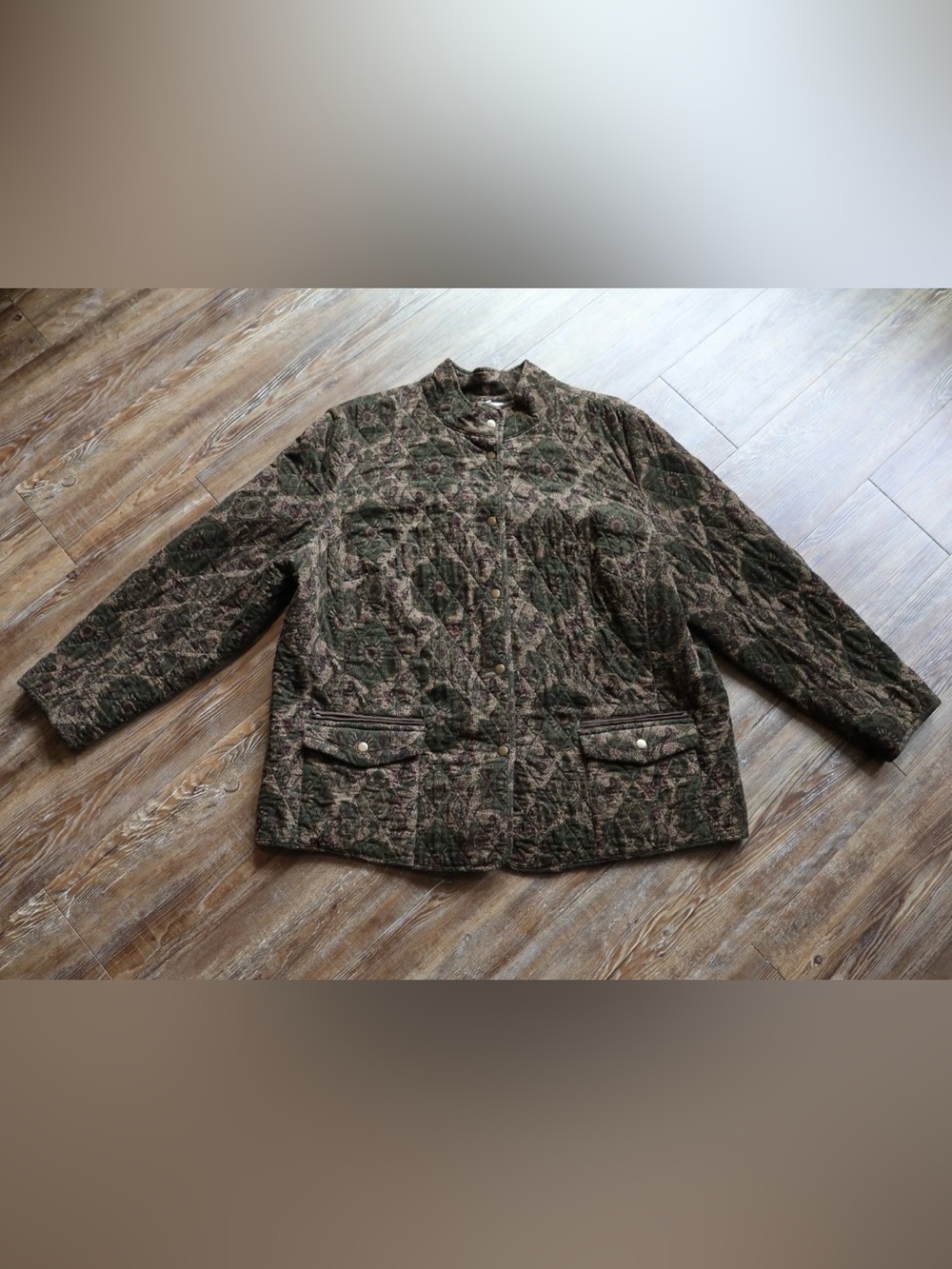 Vintage Inspired Earthy Paisley Floral Quilt Jacket Boho Cottagecore Womens 3X